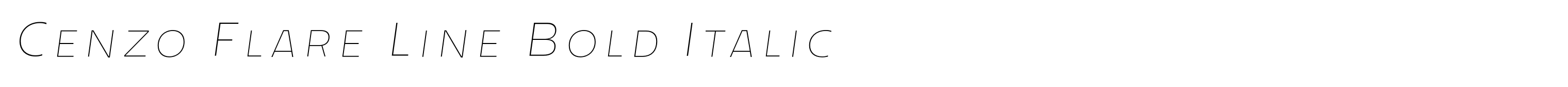 Cenzo Flare Line Bold Italic